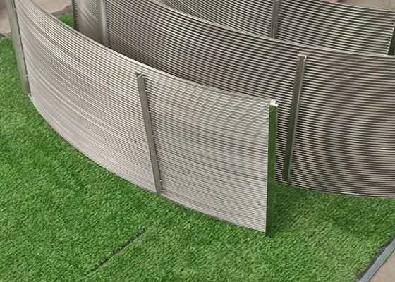 SS316 Arc Trapezoidal Wedge Wire Screen With Support Steel for water filter screen